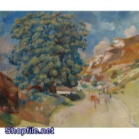 Tranh sơn dầu cảnh đẹp núi rừng